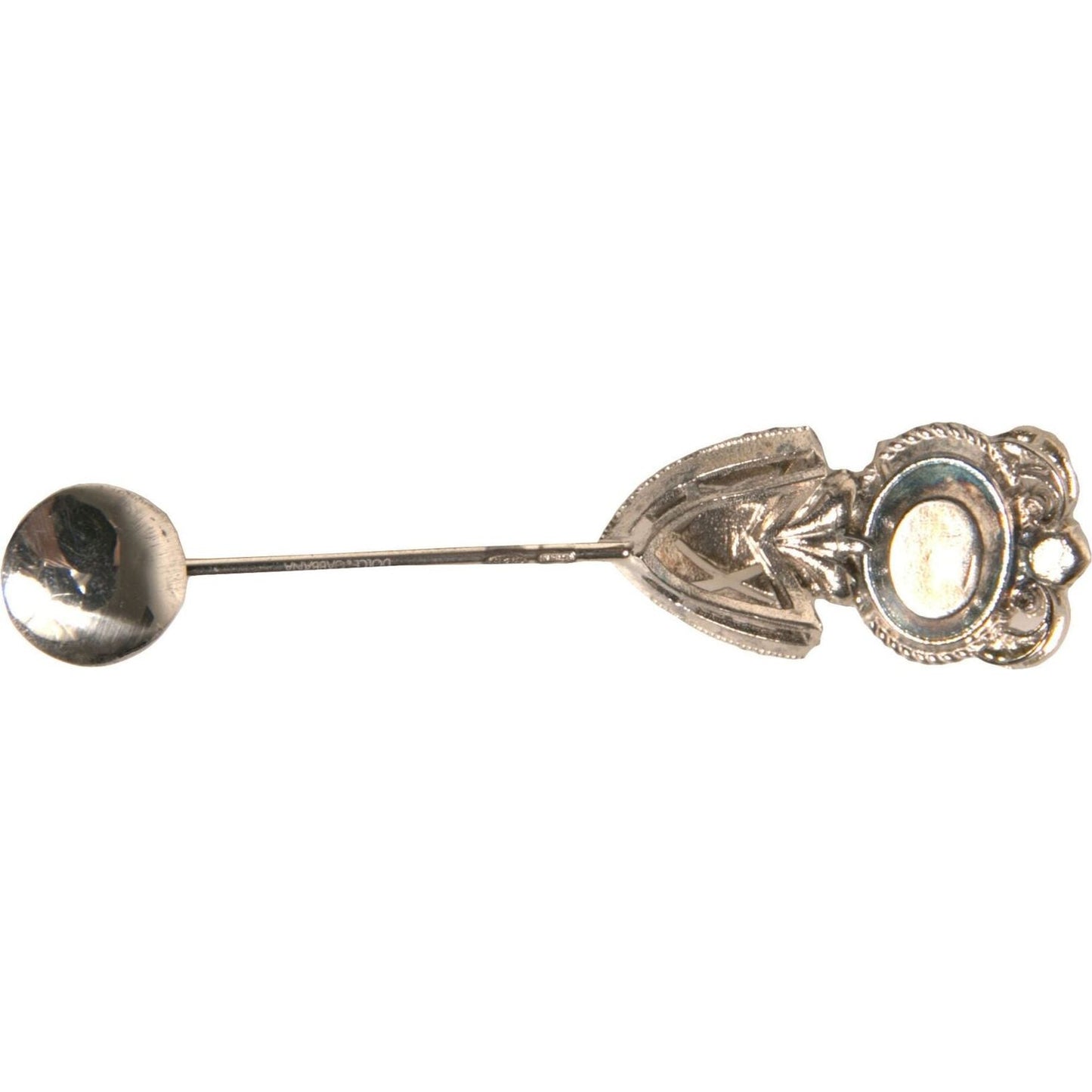 Dolce & Gabbana Silver 925 Sterling Silver Crystals Pin Collar Brooch 1728,67345645728,Dolce & Gabbana,Jewelry,Material: 80% 925 Sterling Silver 20% Glass,Men,Men - Jewelry,New with tags,Other - Men - Jewelry,Silver Dolce & Gabbana SMY10557