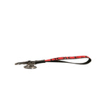 Dolce & Gabbana Red Logo Leather Silver Brass Holder Keychain Keyring SMY10617