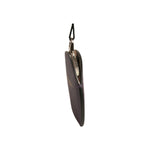Dolce & Gabbana Purple Calfskin Leather Round Logo Hand Mirror Holder SMY10593