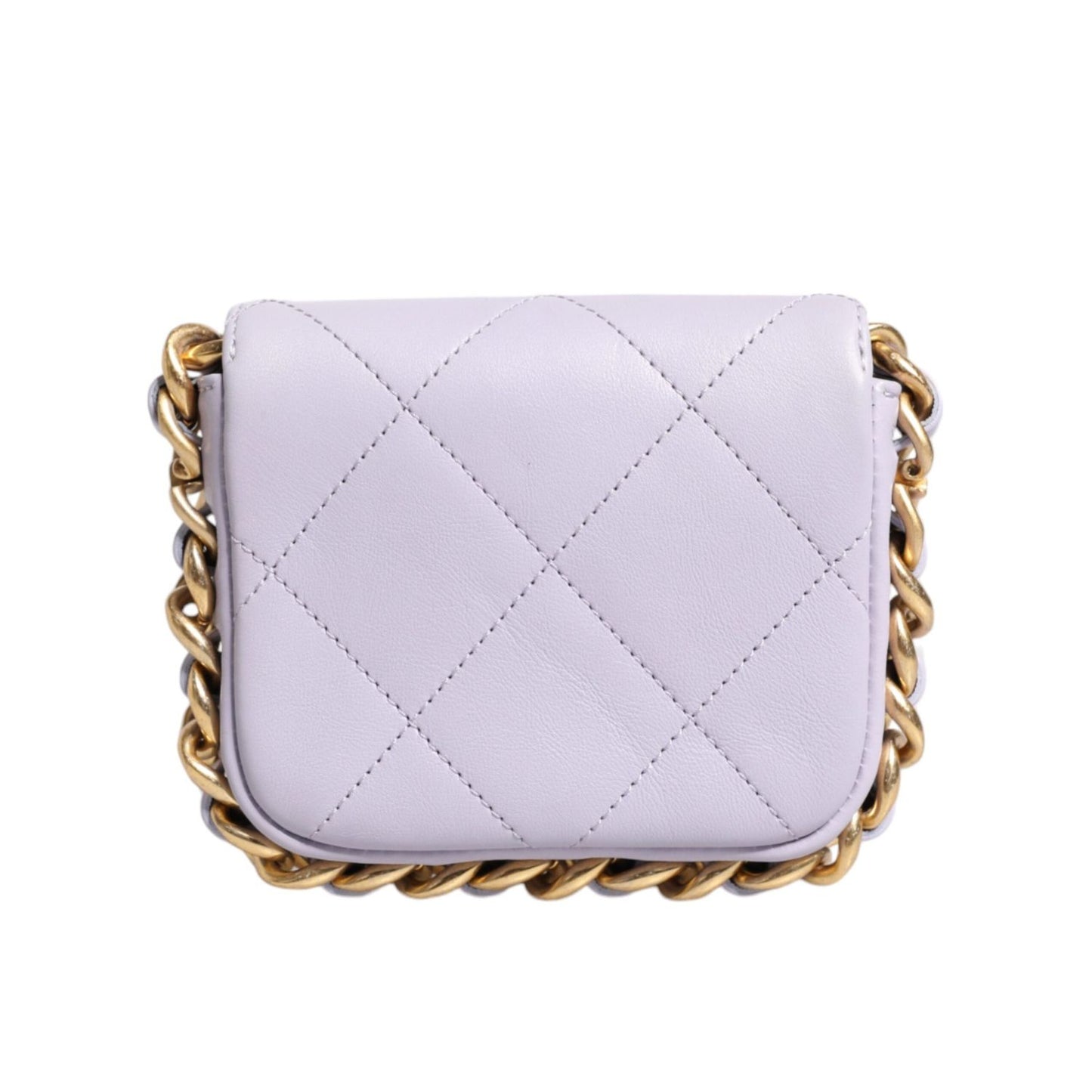 Chanel Blue Quilted Calfskin Framing Chain Flap Mini crossbody Bag CHA54