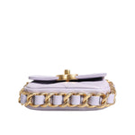 Chanel Blue Quilted Calfskin Framing Chain Flap Mini crossbody Bag CHA54