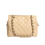 Chanel Beige Caviar De Coco Chain Leather Purse Bag CHA128