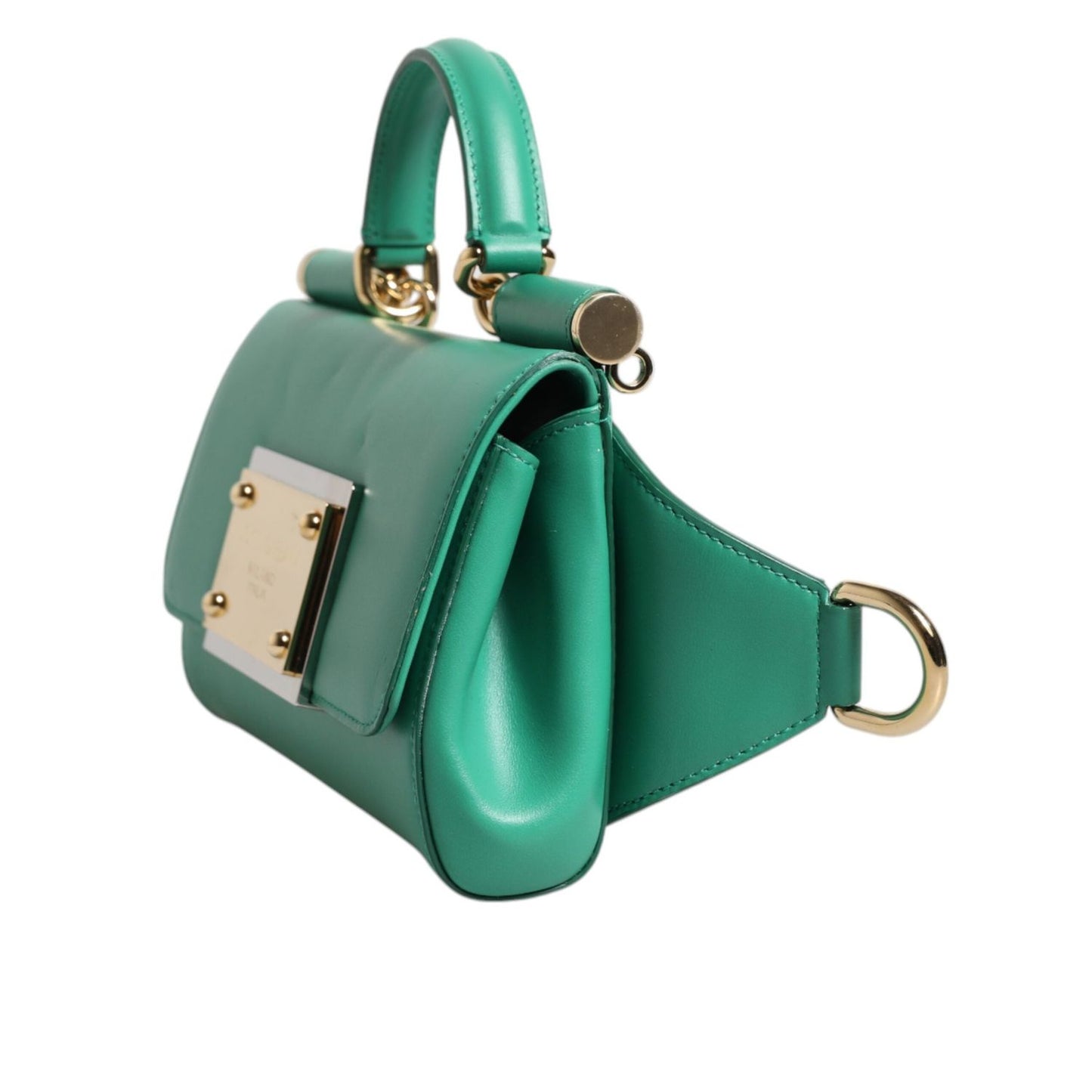 Dolce & Gabbana Emerald Green CalfskinLeather DG Logo Shoulder Bag BAG4000