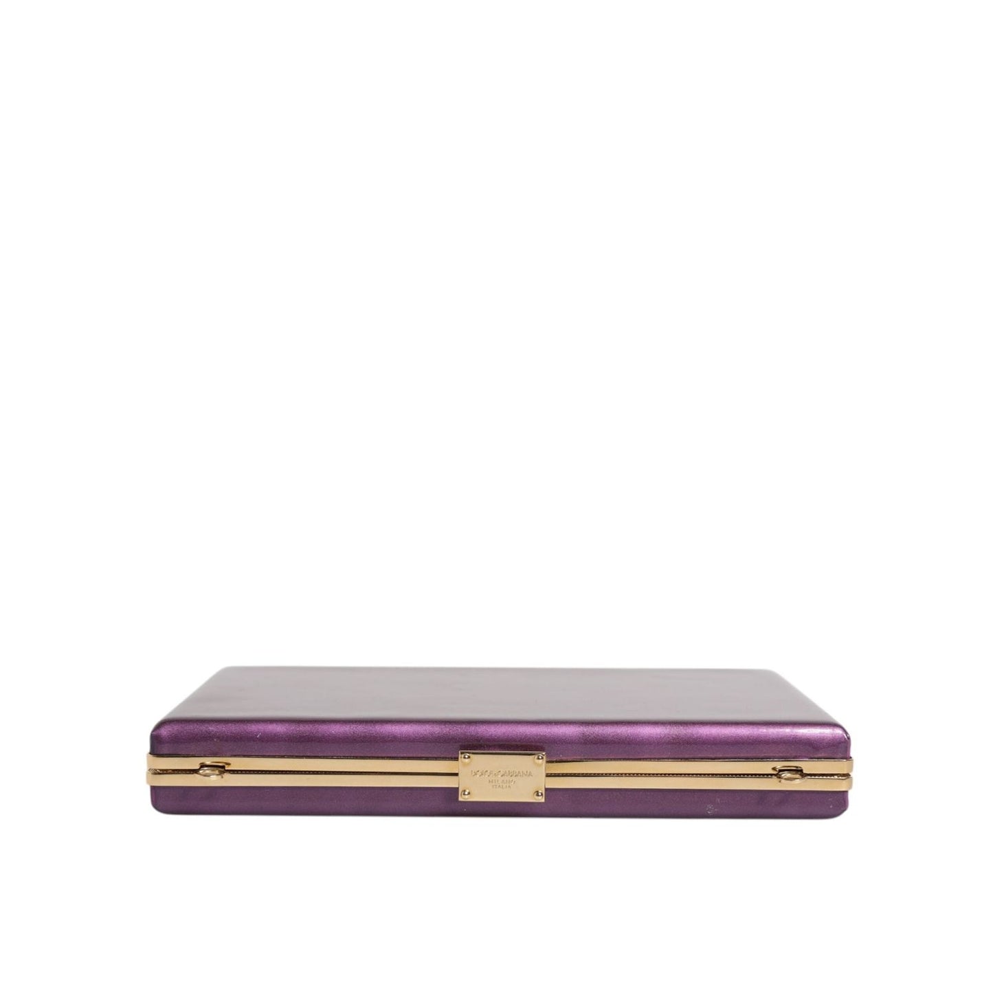 Dolce & Gabbana Purple Leather Clutch Evening Crossbody Bag BAG4016