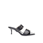 Alexander McQueen Elevate Your Steps in Timeless Black Leather Sandals AL-298676-EU36/US6