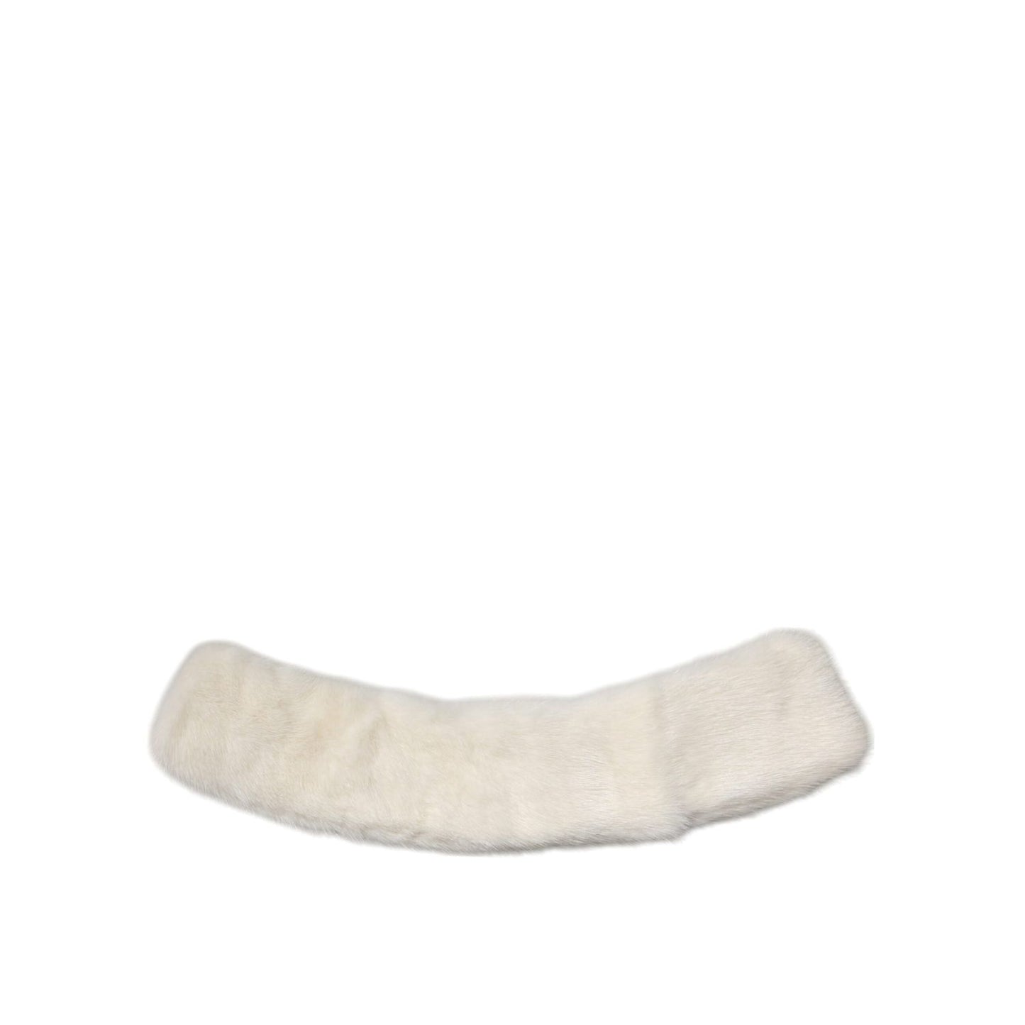 Dolce & Gabbana White Mink Fur Collar Women Neck Wrap Scarf