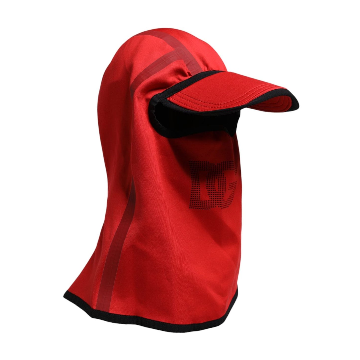 Dolce & Gabbana Red Logo Polyester Wide Brim Balaclava Hat HAT9742