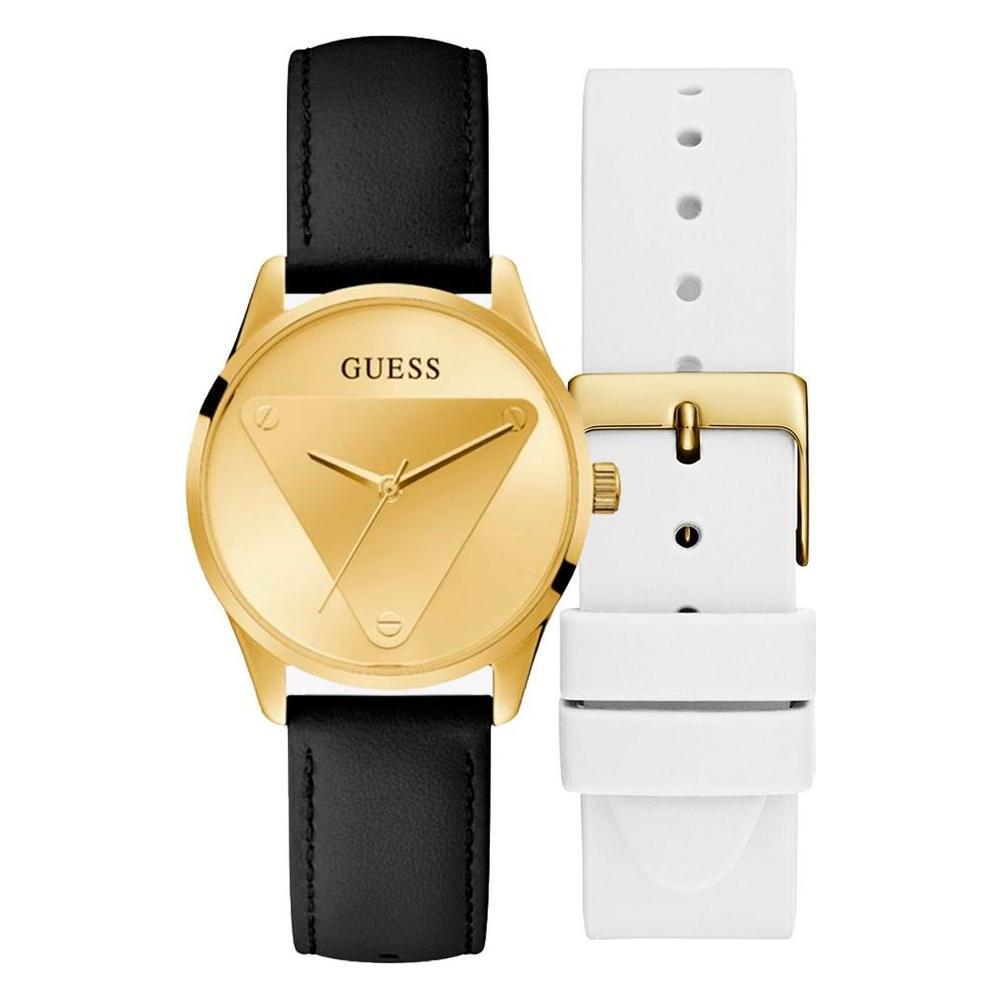 Guess Black Leather Watch 1728,67434610848,Black,Guess,New with tags,Watches,Watches for Women - Watches,Women Guess GUGW0642L1AC