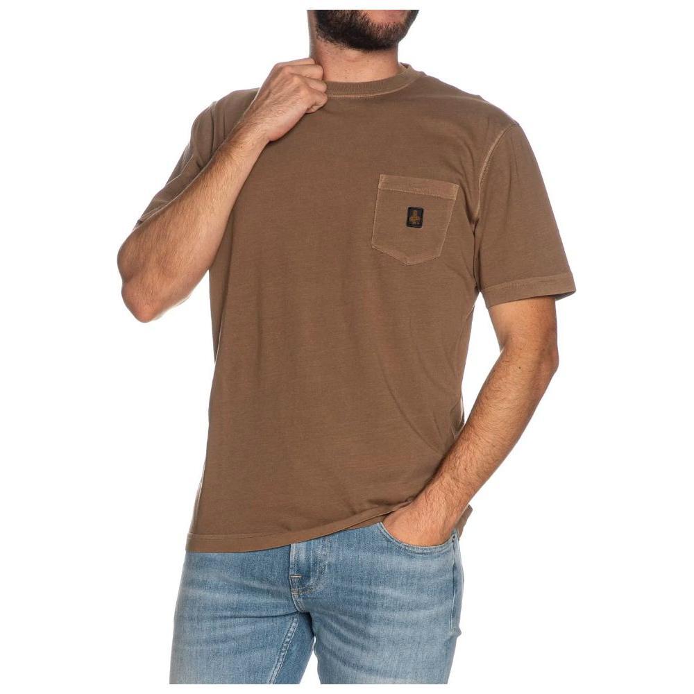 Refrigiwear Brown Cotton T-Shirt RE-15010-L