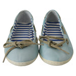Pantofola D'Oro Minnesota Blue Stripe Flat Slip-On Shoes LA8323-36