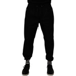 Dolce & Gabbana Black Cotton Men Jogger Sweatpants Pants