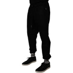 Dolce & Gabbana Black Cotton Men Jogger Sweatpants Pants