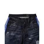 Dolce & Gabbana Dark Blue Cotton Tattered Skinny Denim Jeans PAN75030-48