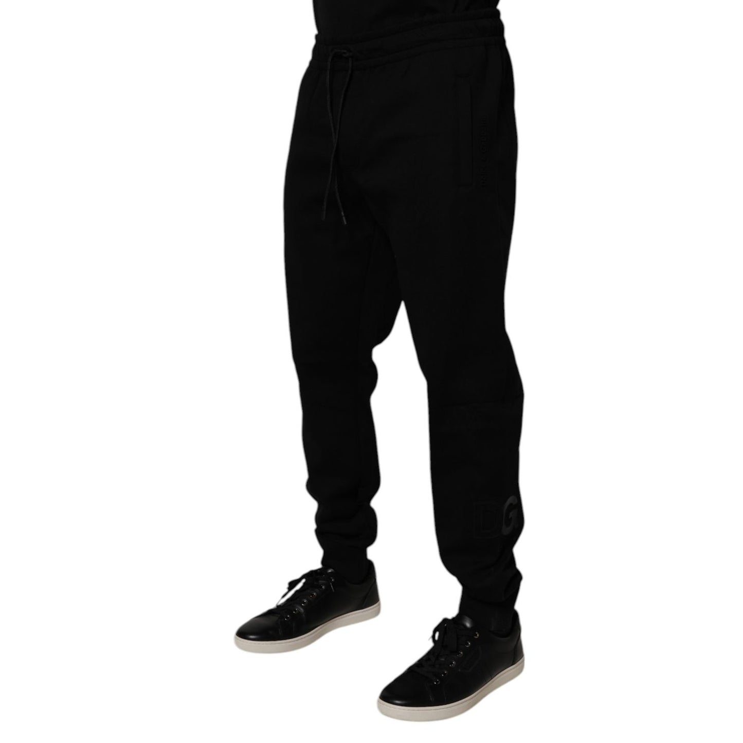 Dolce & Gabbana Black Cotton Blend Jogger Sweatpants Pants PAN75195-50