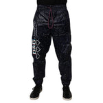 Dolce & Gabbana Dark Blue DG Game Print Cotton Jogger Pants PAN75199-48