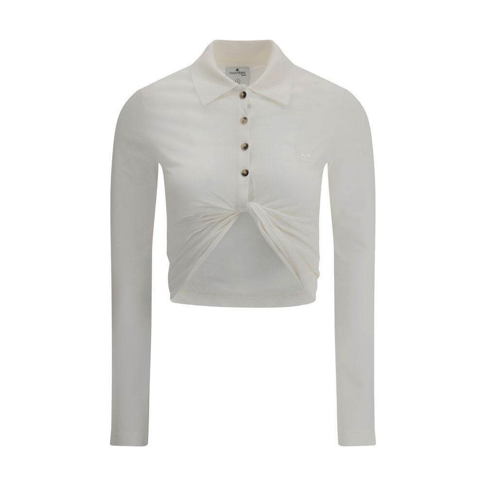 Courrèges Polo with twisted detail CO-225JPO048JS01930001-S