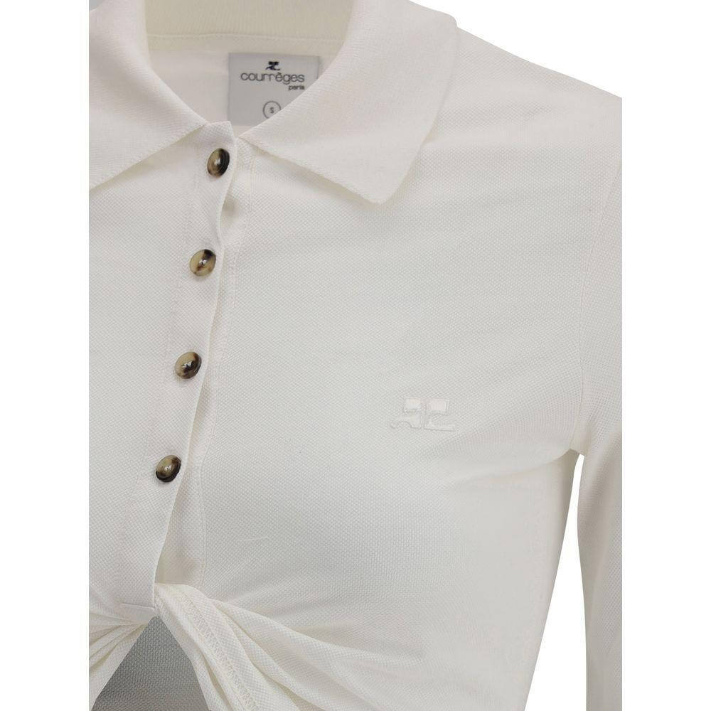 Courrèges Polo with twisted detail CO-225JPO048JS01930001-S