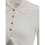 Courrèges Polo with twisted detail CO-225JPO048JS01930001-S