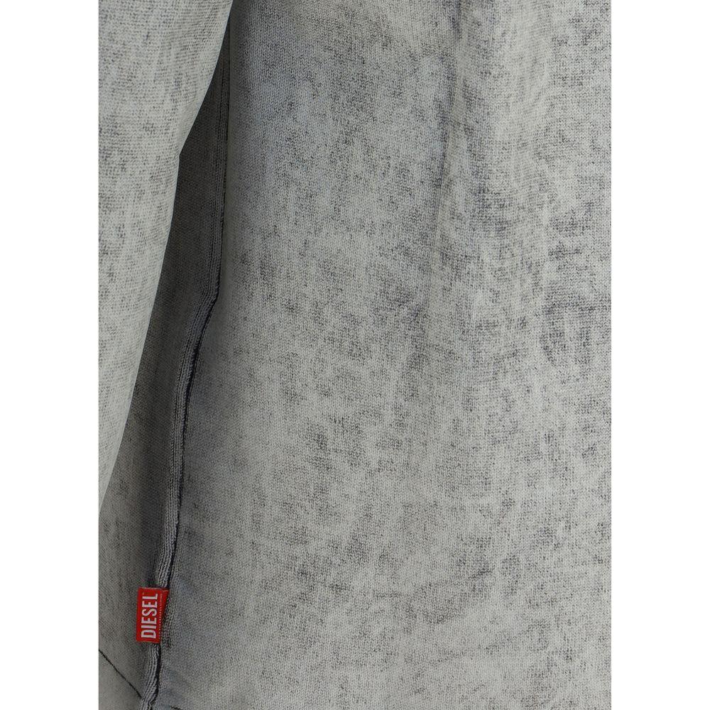 Diesel K-Brutus Cotton Sweater with washed-out effect, featuring ribbed crew neck for comfort and a distinctive modern look.