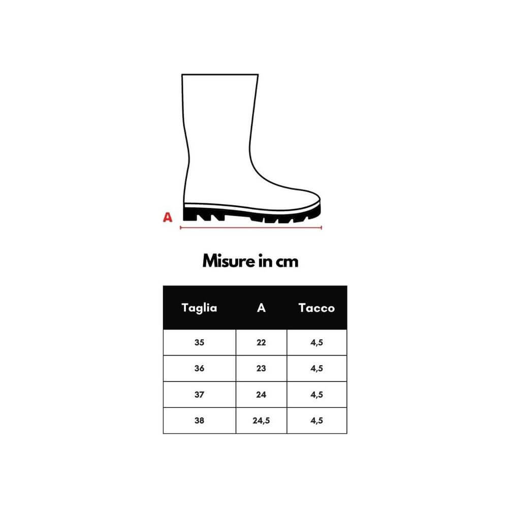 Size chart for Max Mara brown suede boots, displaying measurements in centimeters for sizes 35 to 38, with heel height.