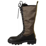 Gaelle Black Green High Combat Boots Lace Up Military Shoes