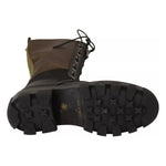 Gaelle Black Green High Combat Boots Lace Up Military Shoes