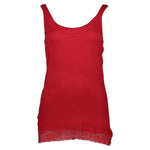 Silvian Heach Red Cotton Women Tank SI-1965-XS