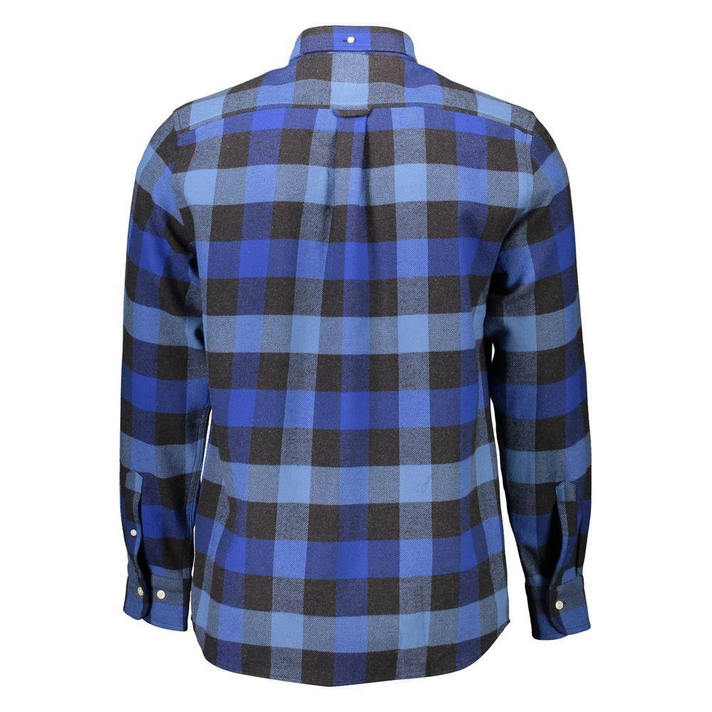 Gant Blue Cotton Men Shirt GA-8995-XL-FBB-341