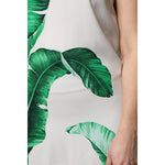 Dolce & Gabbana White Banana Leaf Print Round Neck Tank Top TSH90109-40