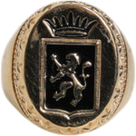 Dolce & Gabbana Gold Tone Engraved Logo Two Color Jewelry Ring