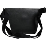 Dolce & Gabbana Black Calfskin Logo Plaque Belt Waist Men Fanny Pack Bag