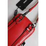 Dolce & Gabbana Red Leather Purse Phone Sling Crossbody Neck Strap Bag BAG4297
