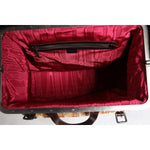 Dolce & Gabbana Beige Maroon Velvet Leather Jacquard Travel Handbag Bag BAG4368