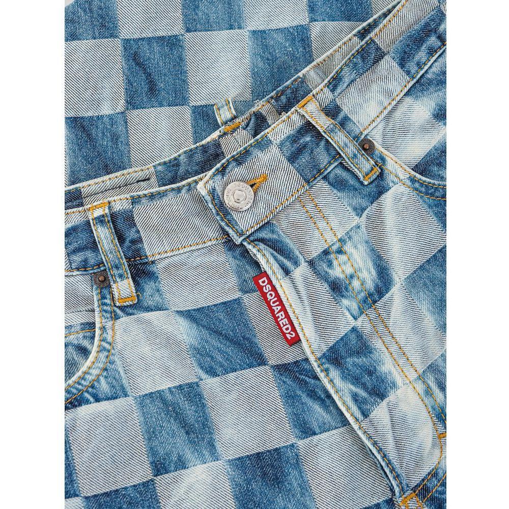 Dsquared² Blue Cotton Relaxed Fit Jean