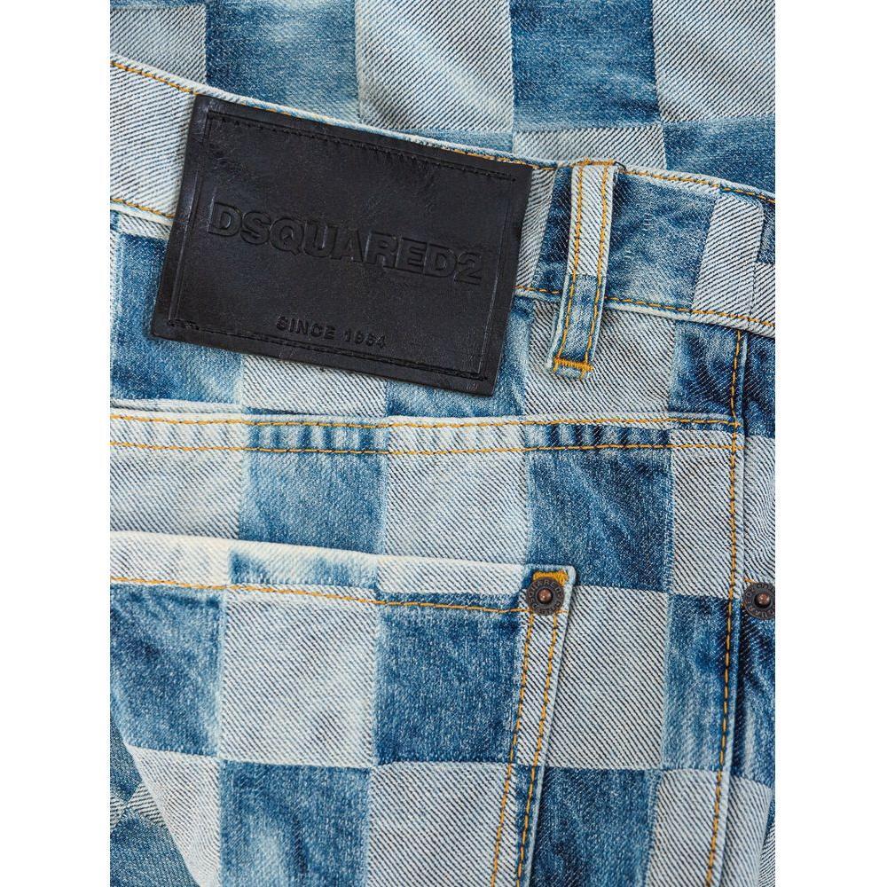 Dsquared² Blue Cotton Relaxed Fit Jean