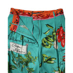 Dolce & Gabbana Green Silk Printed Straight Pants PAN76261-36
