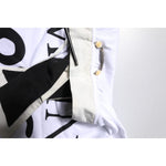Dolce & Gabbana White Cotton Silk Blend Ascot Collar T-shirt TSH878611-38