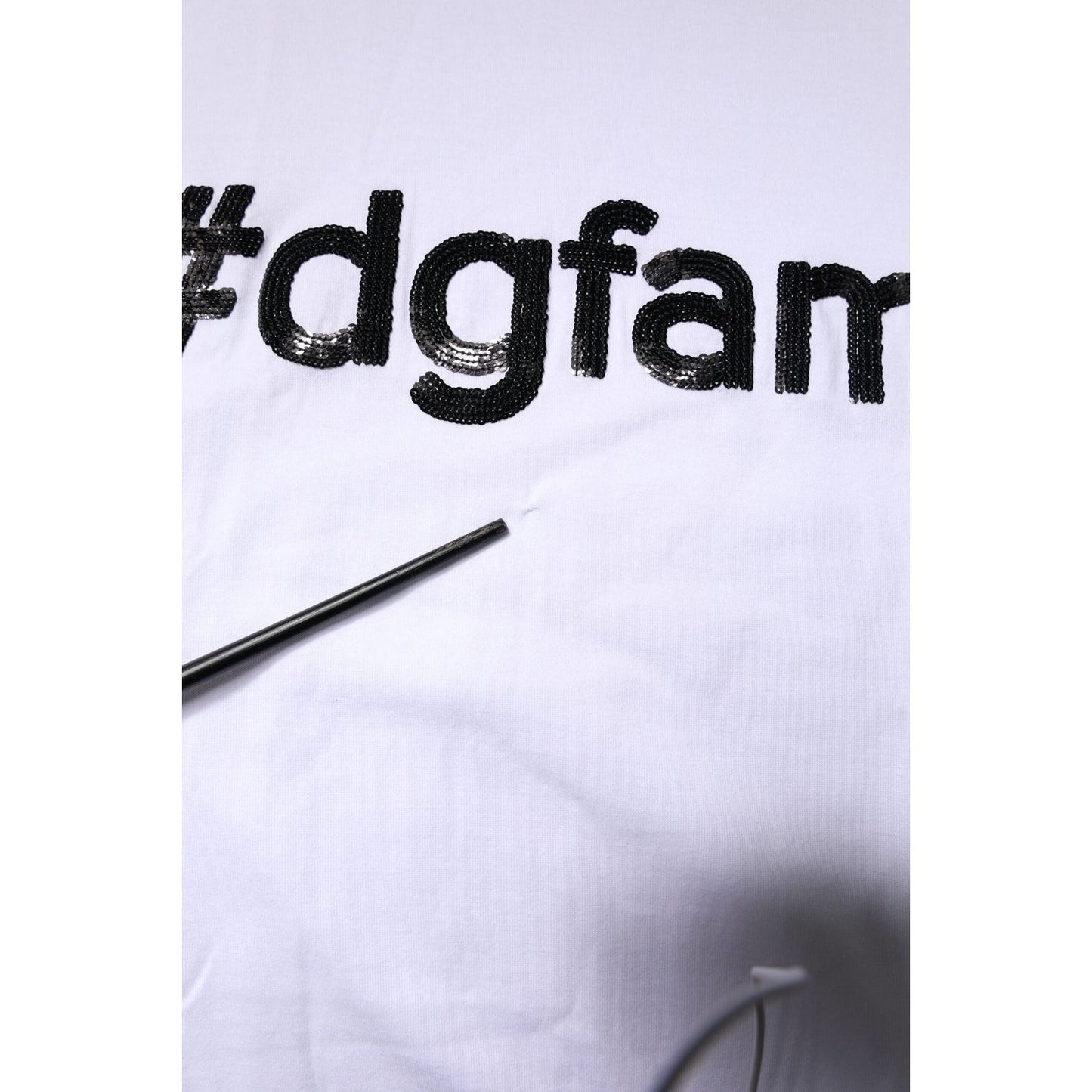 Dolce & Gabbana White #DGFAMILY Embroidery Cotton T-shirt TSH87268-36