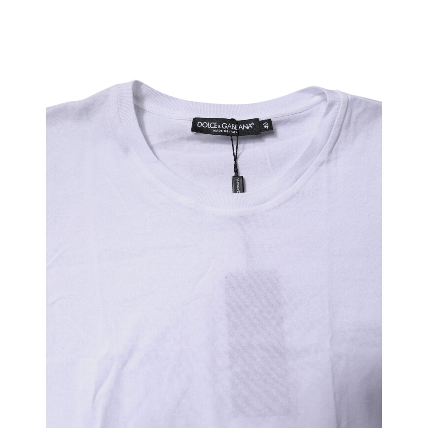 Dolce & Gabbana White Cotton Sleeveless Round Neck Tank Top TSH87269-40