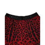 Dolce & Gabbana Red Leopard Print Viscose Bermuda Shorts PAN75015-44