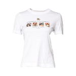 Dolce & Gabbana White Cotton Graphic Print Crew Neck T-shirt TSH878598-40