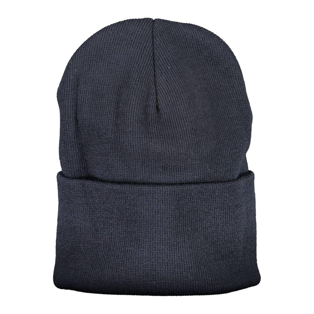 Levi's blue acrylic men cap with iconic logo, crafted in Italy for style and comfort.