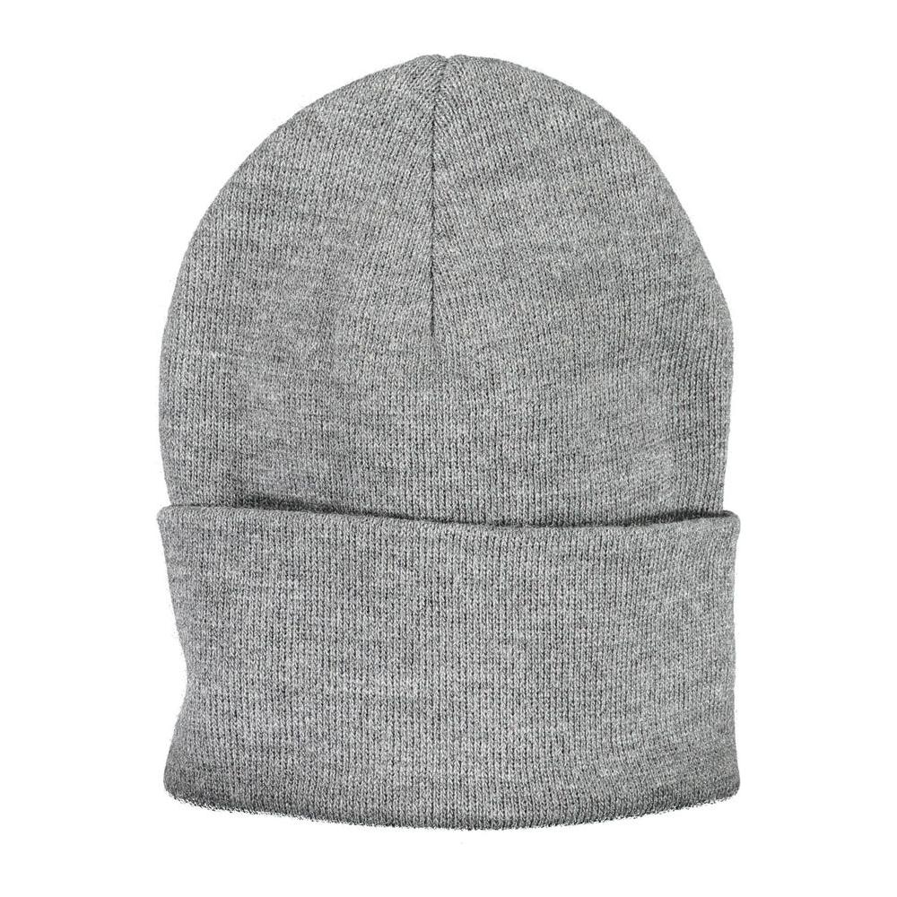 Levi's gray acrylic men's cap featuring iconic logo, crafted from warm acrylic fabric for style and comfort, perfect for any weather.