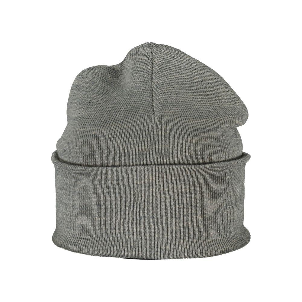La Martina gray polyester hat with embroidered logo detail