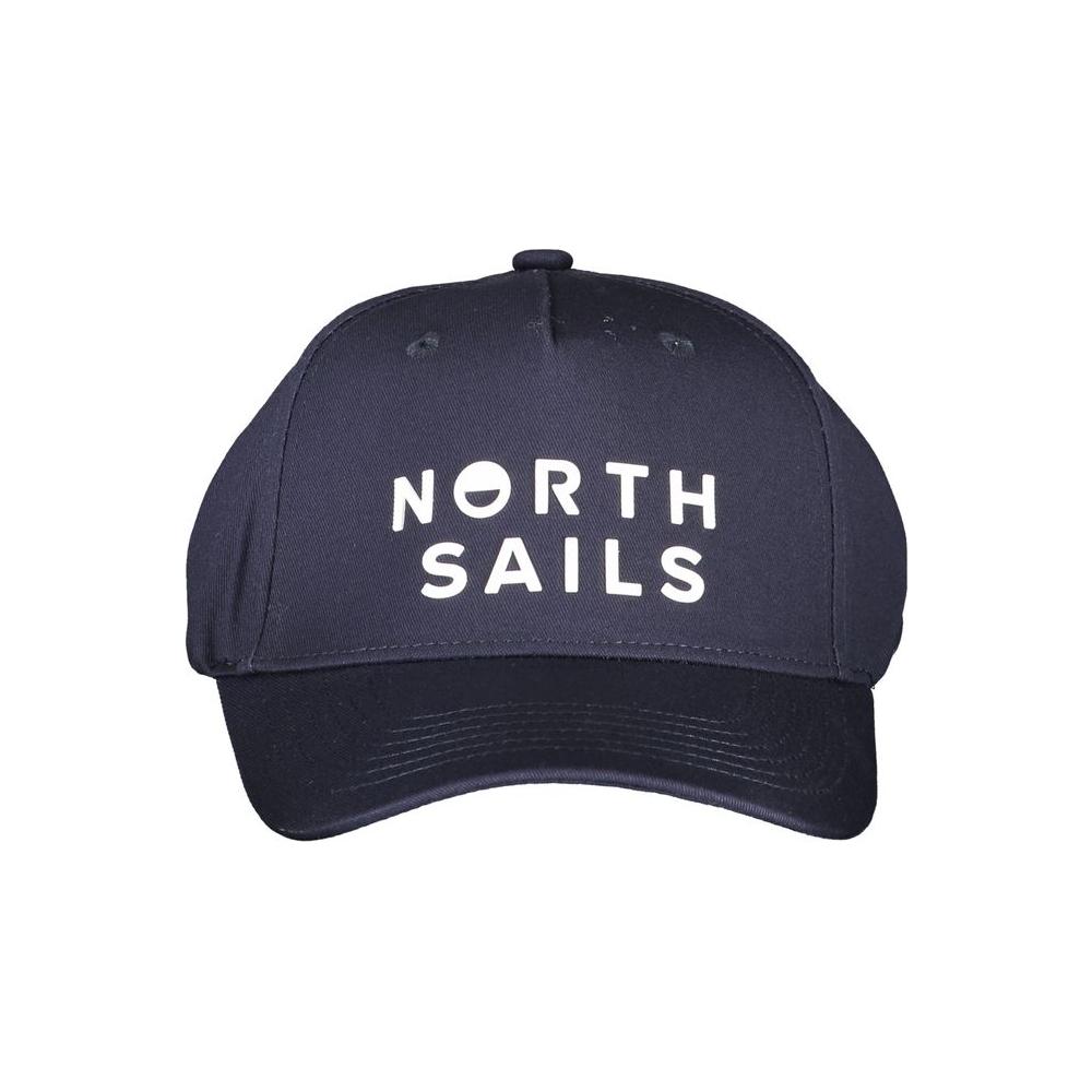 Blue North Sails adjustable visor hat, organic cotton, M/L size with logo print, ideal for outdoor activities.
