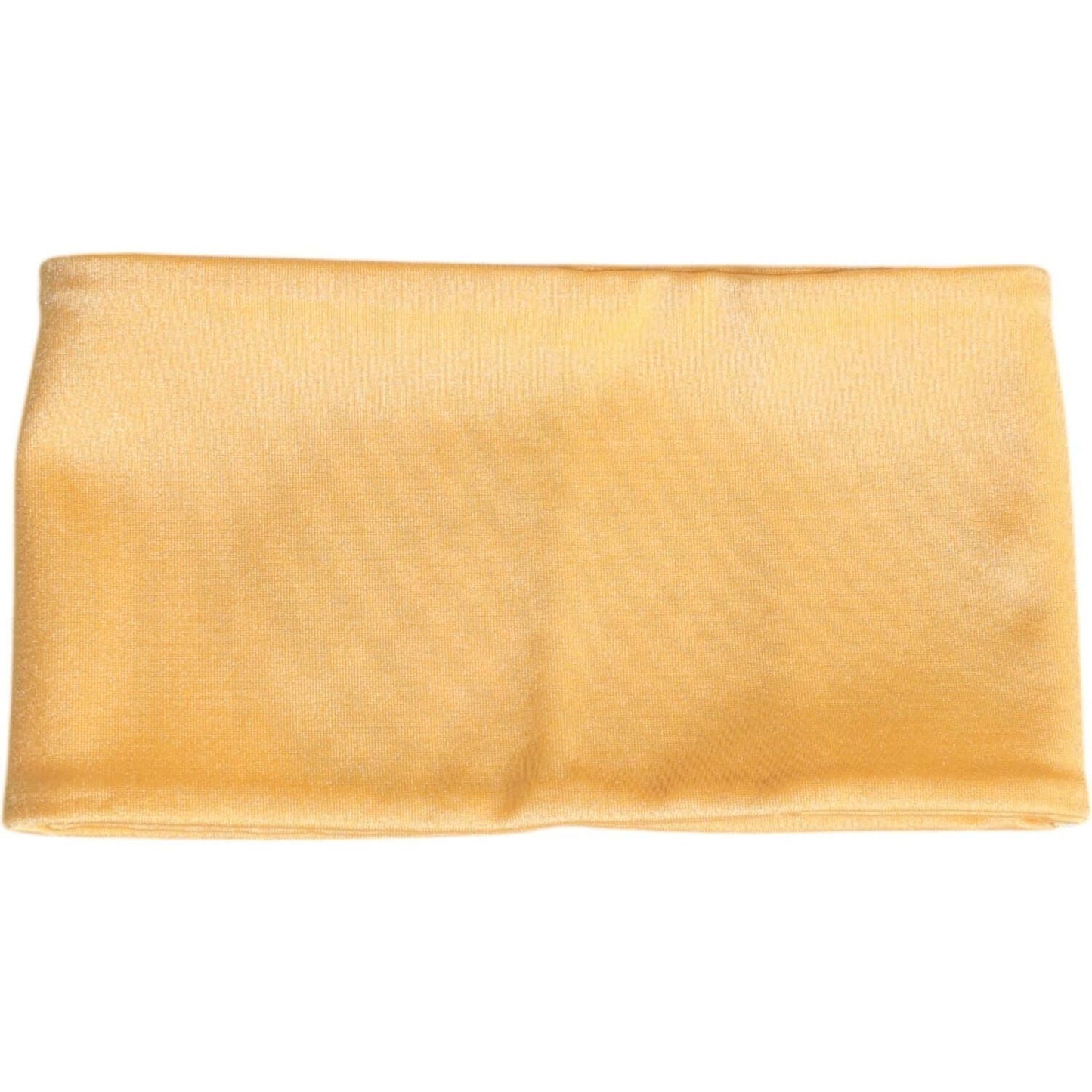 Dolce & Gabbana yellow nylon stretch neck warmer scarf for women. Made in Italy. 80% nylon, 20% elastane. Elegant accessory.
