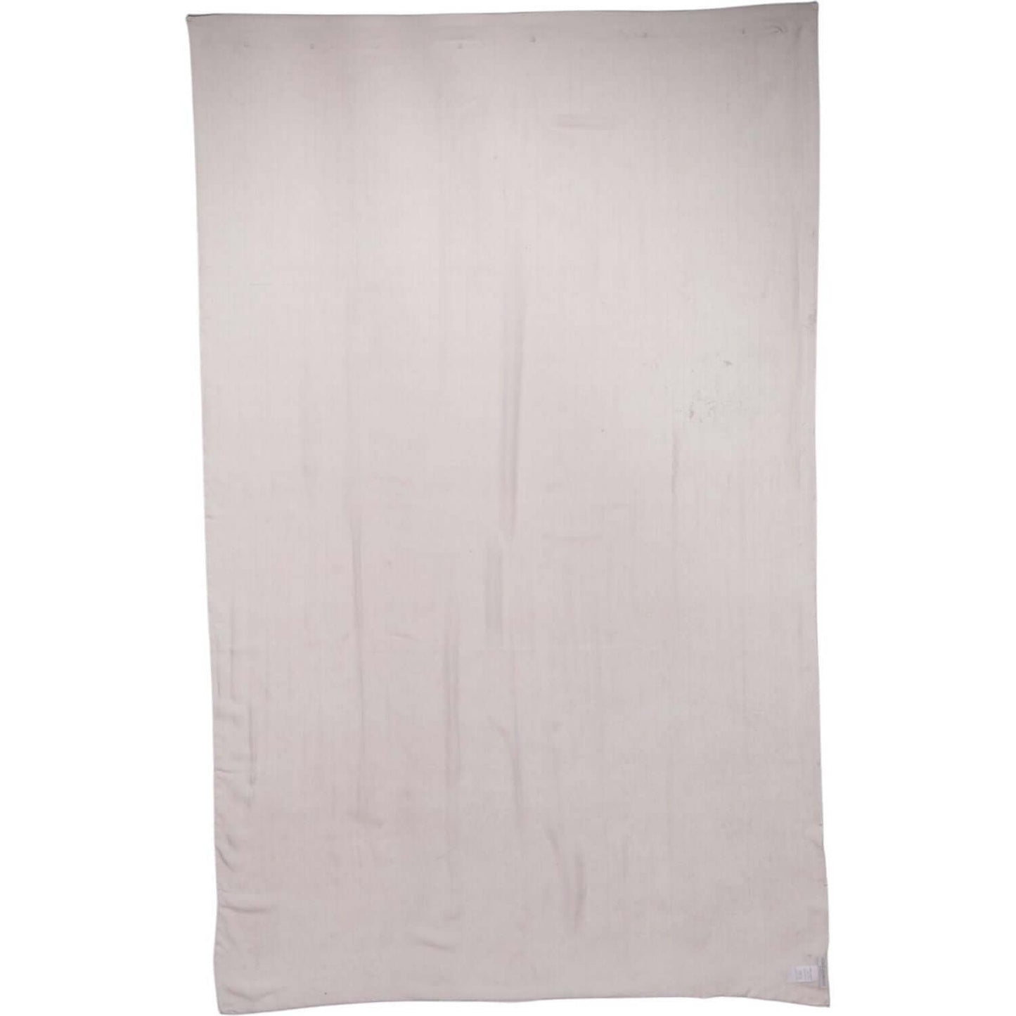 Soft beige fabric sheet or textile background, full view.