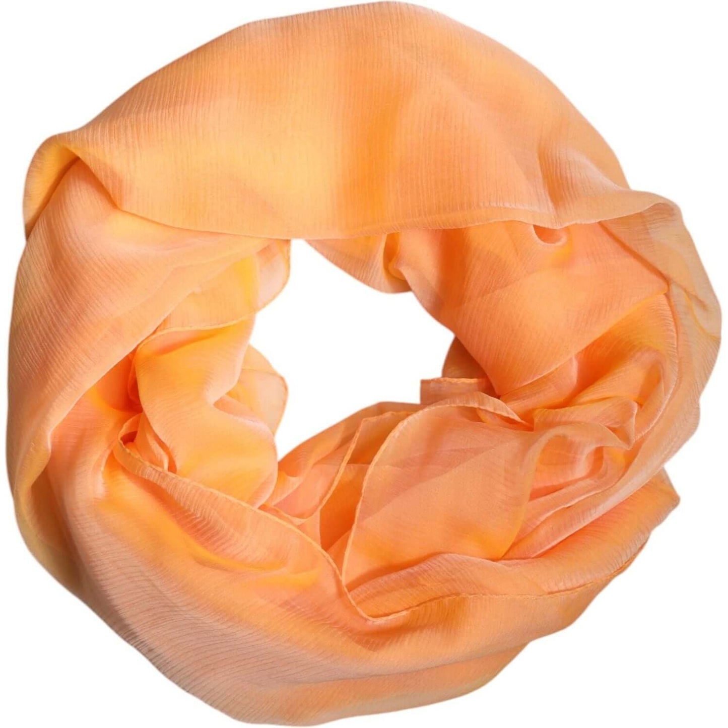 Dolce & Gabbana orange silk wrap shawl scarf, 135cm x 200cm, luxury Italian fashion accessory.