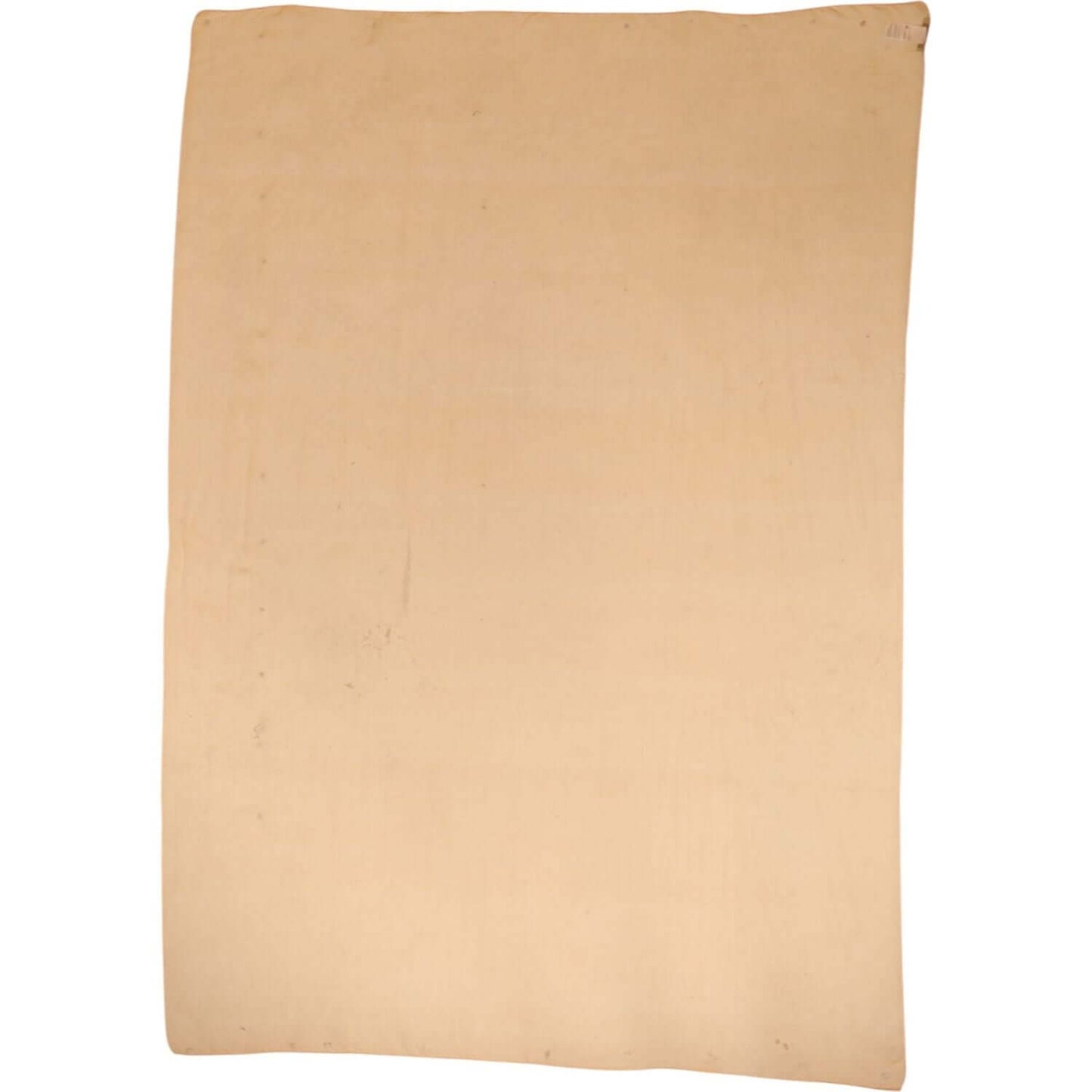 Blank beige rectangle with slightly curved edges, texture visible.