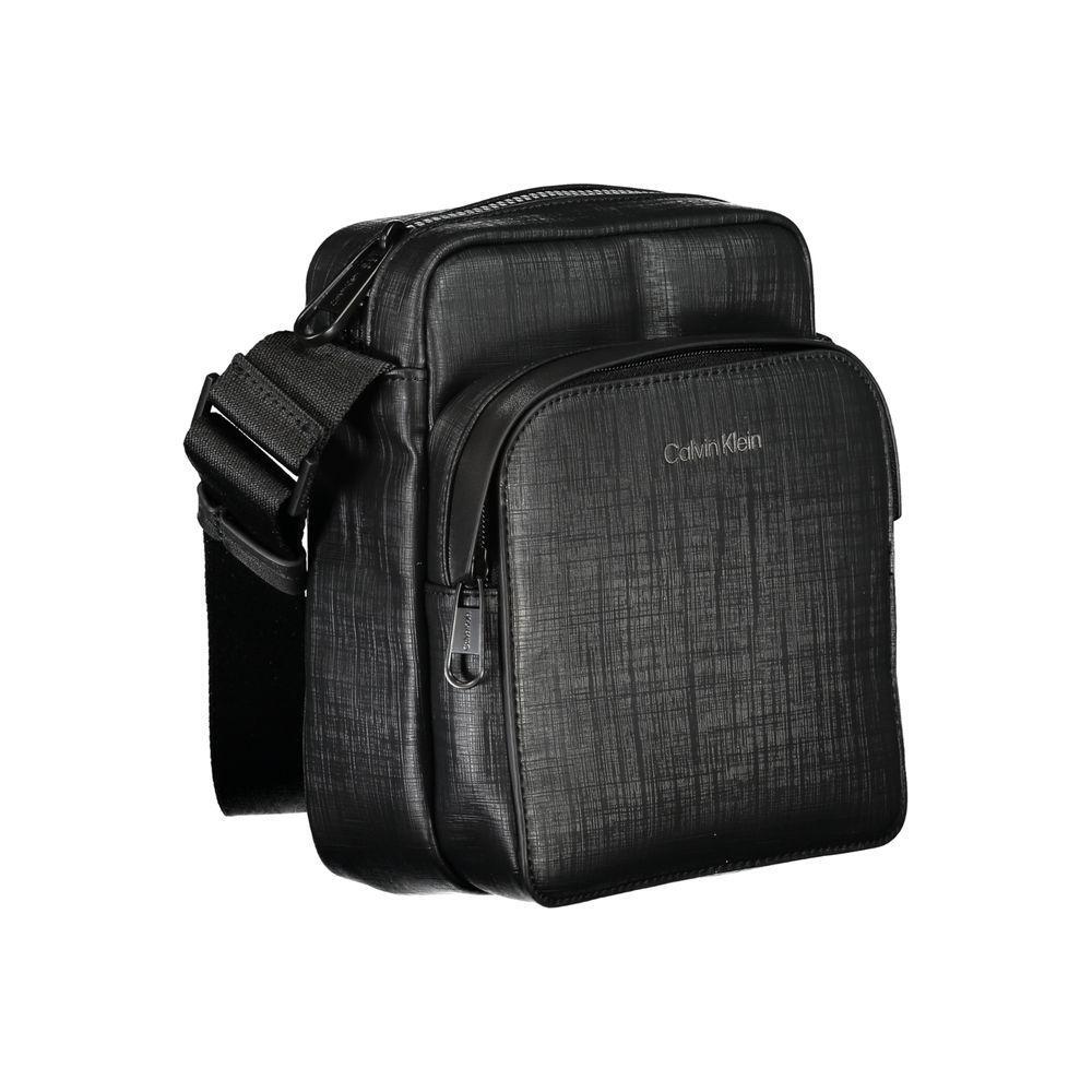 Calvin Klein Elegant Black Shoulder Bag with Contrasting Details CA-27471